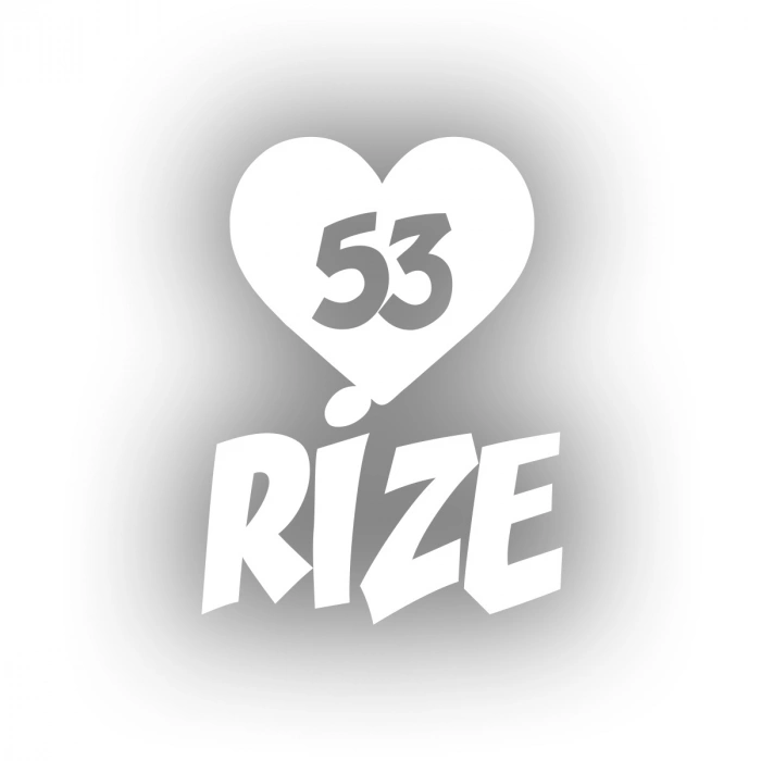 Kalpli 53 Rize Araba Sticker 17x17 Cm Beyaz