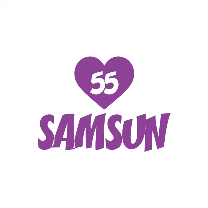 Kalpli 55 Samsun Araba Sticker 17x17 Cm Mor