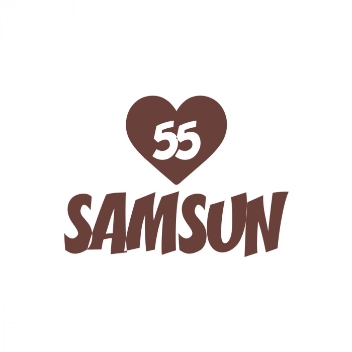 Kalpli 55 Samsun Araba Sticker 17x17 Cm Kahverengi