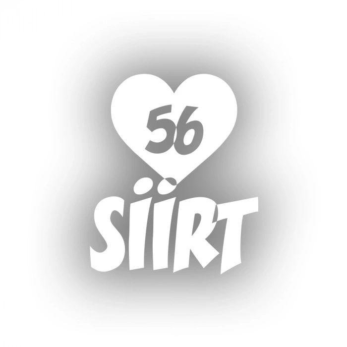 Kalpli 56 Siirt Araba Sticker 17x17 Cm Beyaz