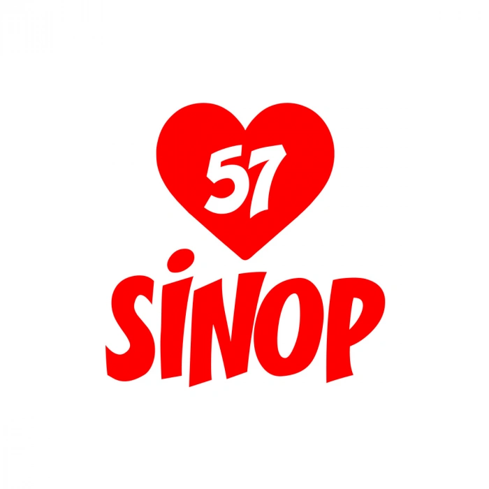 Kalpli 57 Sinop Araba Sticker 17x17 Cm Kırmızı