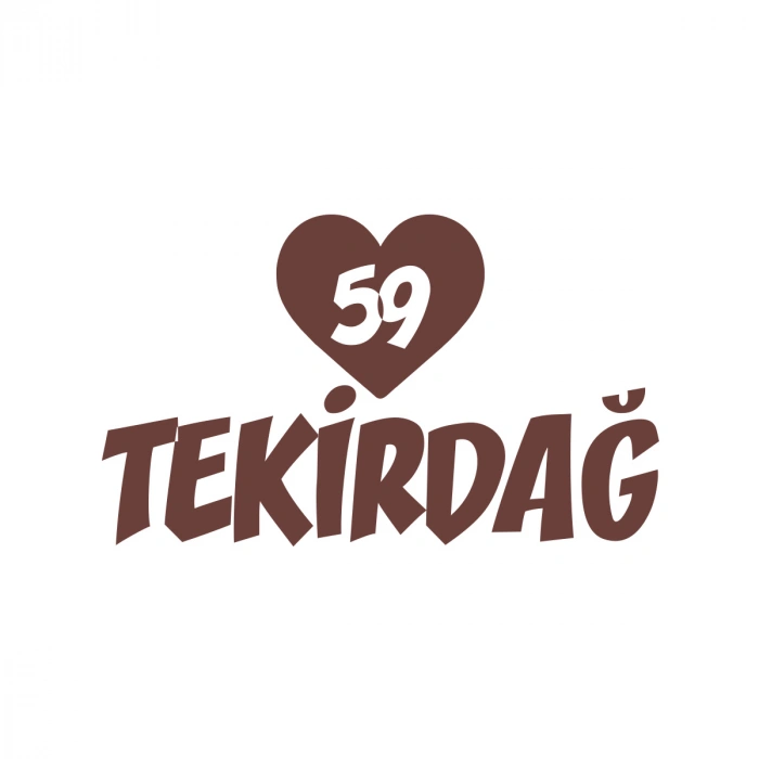 Kalpli 59 Tekirdağ Araba Sticker 17x17 Cm Kahverengi