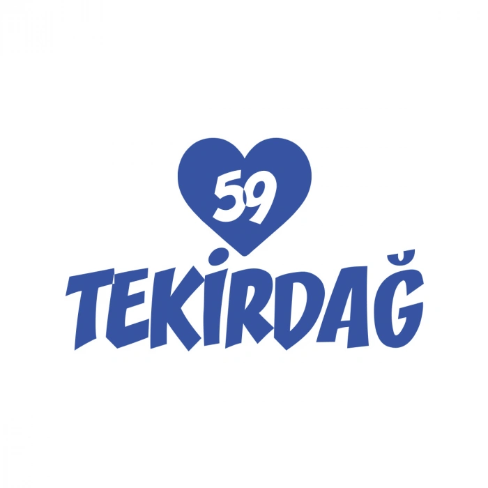 Kalpli 59 Tekirdağ Araba Sticker 17x17 Cm Mavi