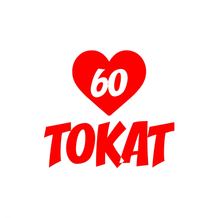 Kalpli 60 Tokat Araba Sticker 17x17 Cm Kırmızı