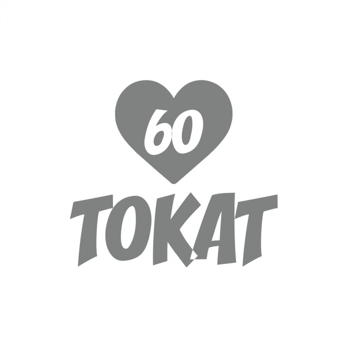 Kalpli 60 Tokat Araba Sticker 17x17 Cm Gri