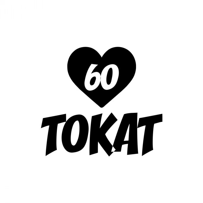 Kalpli 60 Tokat Araba Sticker 17x17 Cm Siyah