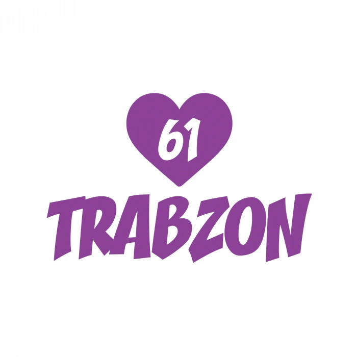 Kalpli 61 Trabzon Araba Sticker 17x17 Cm Mor