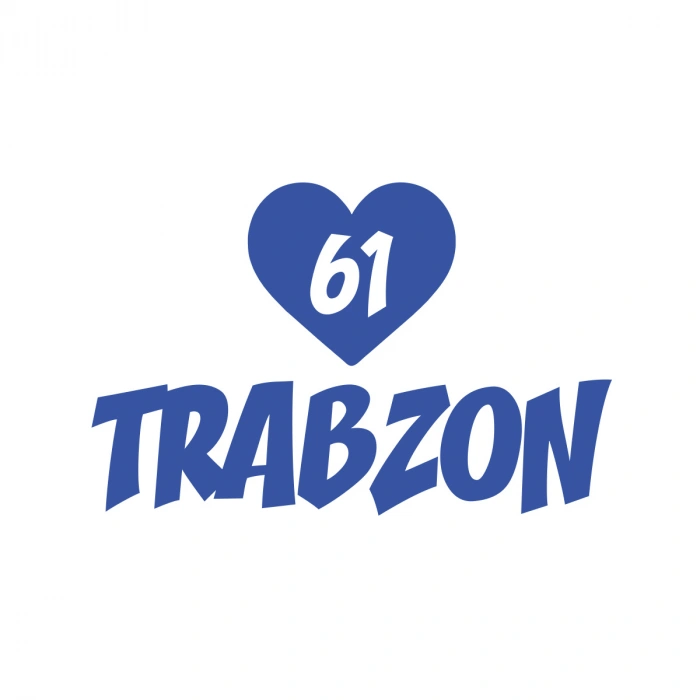 Kalpli 61 Trabzon Araba Sticker 17x17 Cm Mavi
