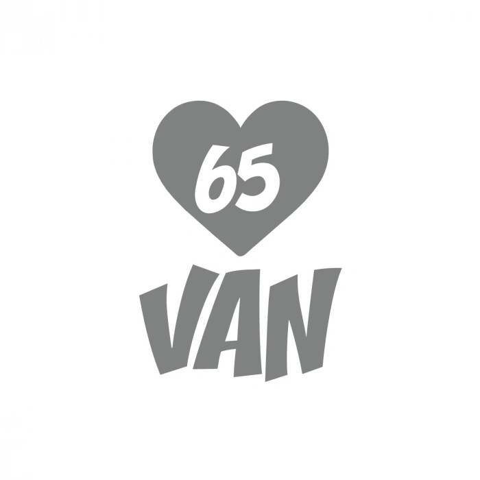 Kalpli 65 Van Araba Sticker 17x17 Cm Gri