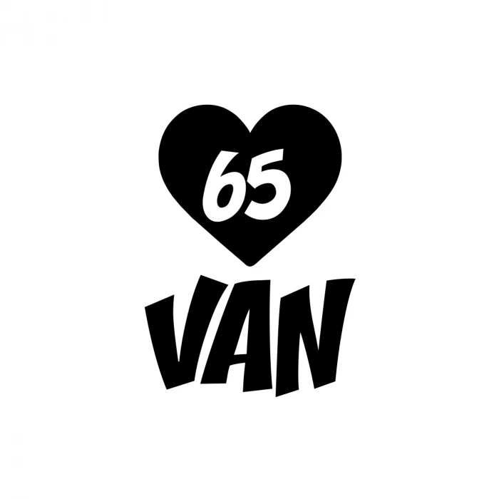 Kalpli 65 Van Araba Sticker 17x17 Cm Siyah