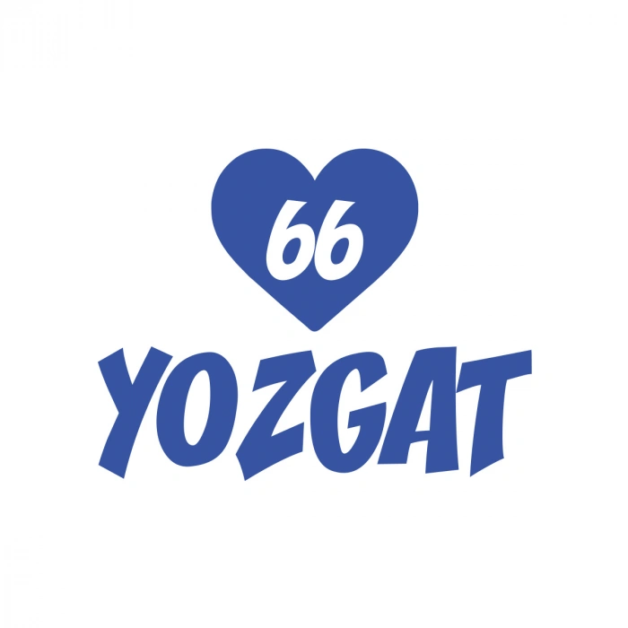 Kalpli 66 Yozgat Araba Sticker 17x17 Cm Mavi