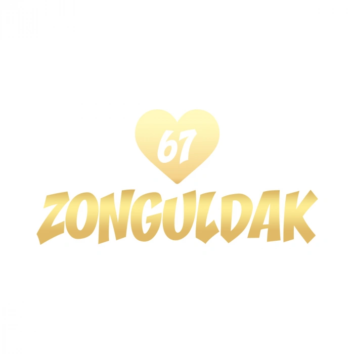 Kalpli 67 Zonguldak Araba Sticker 17x17 Cm Gold