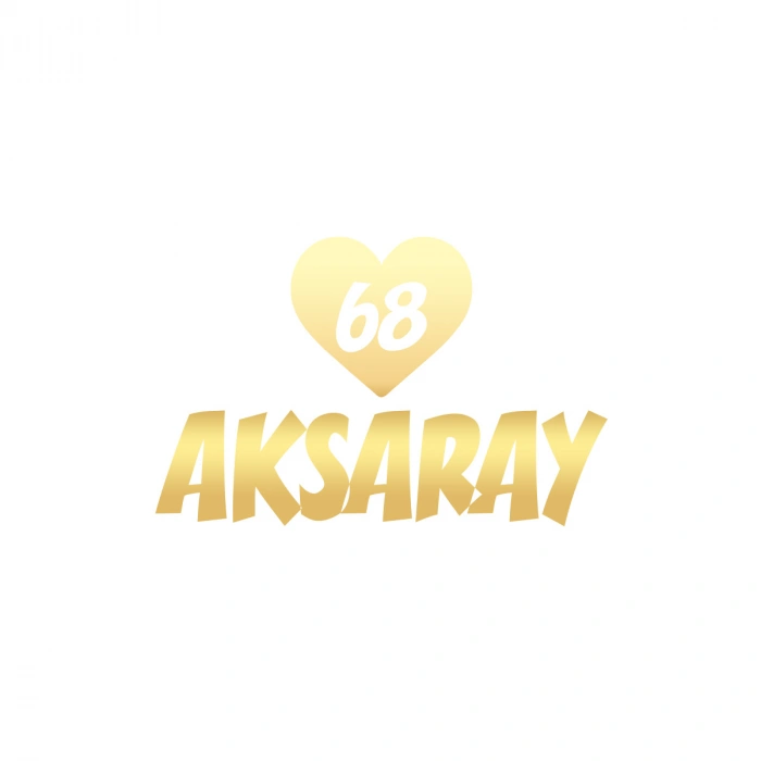 Kalpli 68 Aksaray Araba Sticker 17x17 Cm Gold