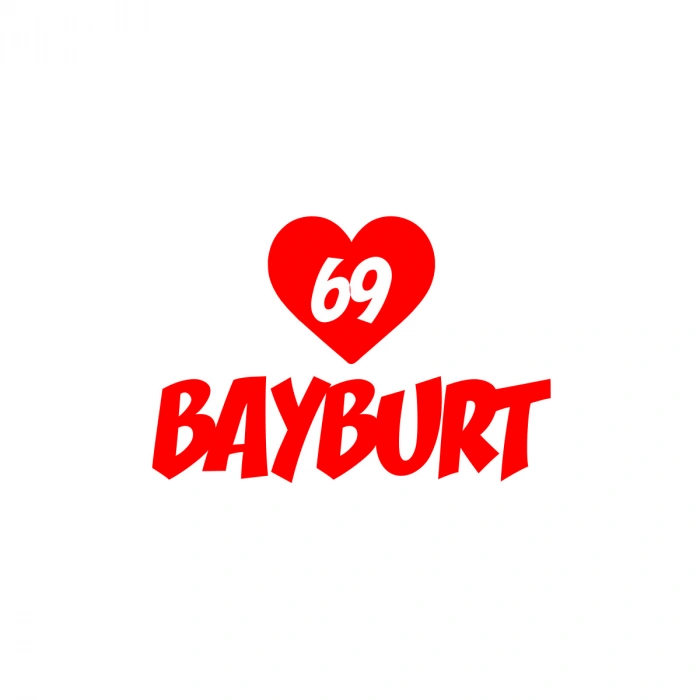 Kalpli 69 Bayburt Araba Sticker 17x17 Cm Kırmızı
