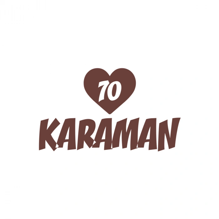 Kalpli 70 Karaman Araba Sticker 17x17 Cm Kahverengi