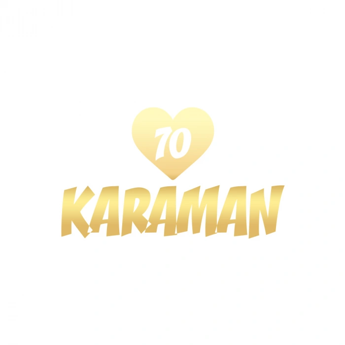 Kalpli 70 Karaman Araba Sticker 17x17 Cm Gold