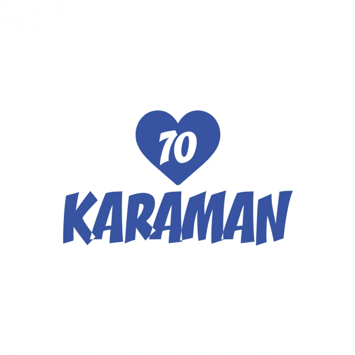 Kalpli 70 Karaman Araba Sticker 17x17 Cm Mavi
