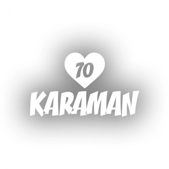 Kalpli 70 Karaman Araba Sticker 17x17 Cm Beyaz