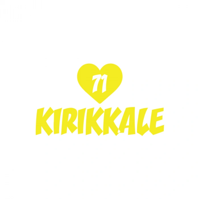 Kalpli 71 Kırıkkale Araba Sticker 17x17 Cm Sarı