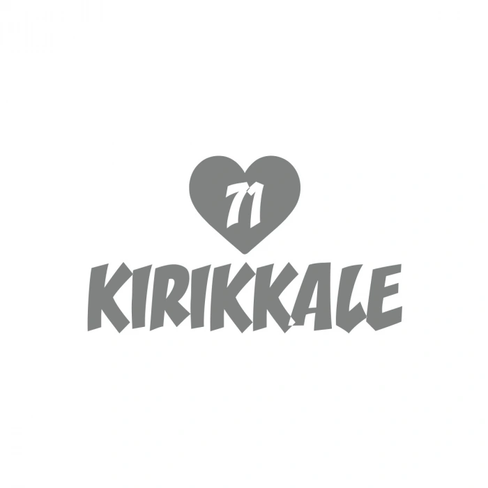 Kalpli 71 Kırıkkale Araba Sticker 17x17 Cm Gri