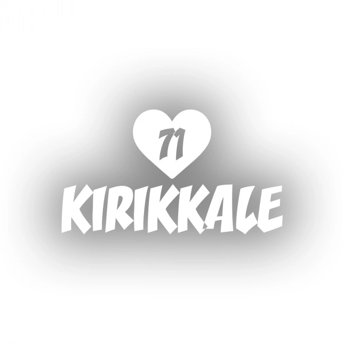 Kalpli 71 Kırıkkale Araba Sticker 17x17 Cm Beyaz