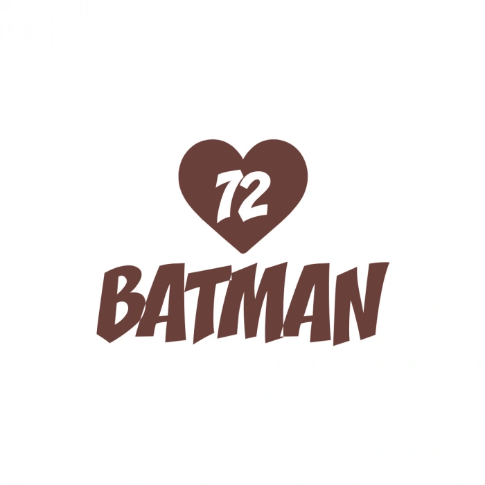 Kalpli 72 Batman Araba Sticker 17x17 Cm Kahverengi