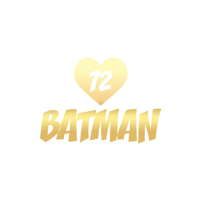 Kalpli 72 Batman Araba Sticker 17x17 Cm Gold