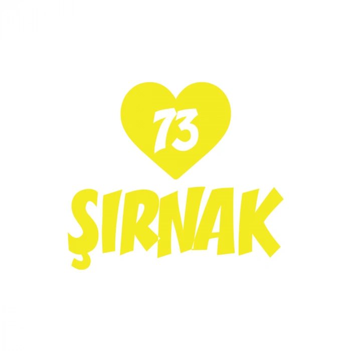 Kalpli 73 Şırnak Araba Sticker 17x17 Cm Sarı