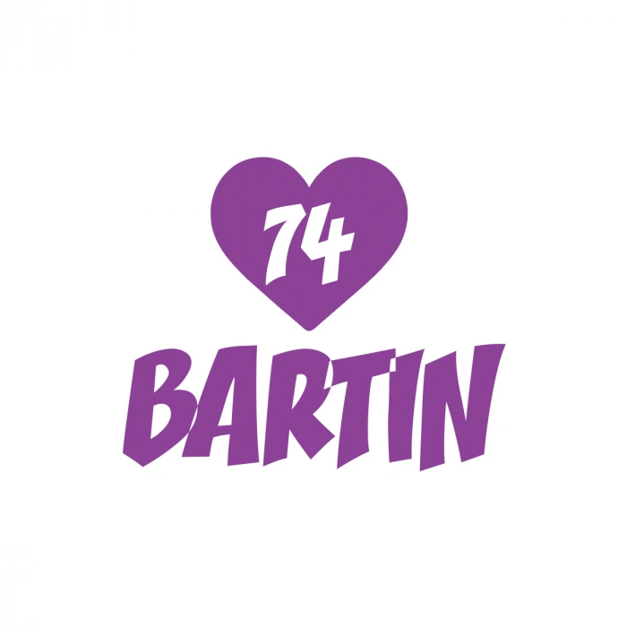 Kalpli 74 Bartın Araba Sticker 17x17 Cm Mor