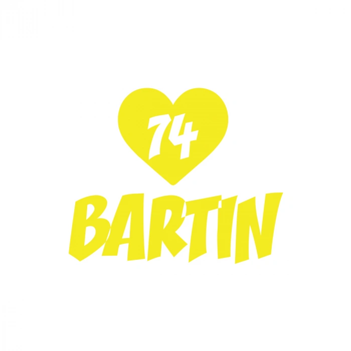 Kalpli 74 Bartın Araba Sticker 17x17 Cm Sarı