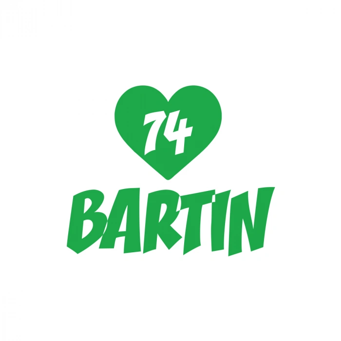 Kalpli 74 Bartın Araba Sticker 17x17 Cm Yeşil