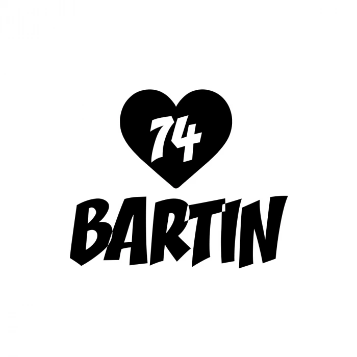 Kalpli 74 Bartın Araba Sticker 17x17 Cm Siyah