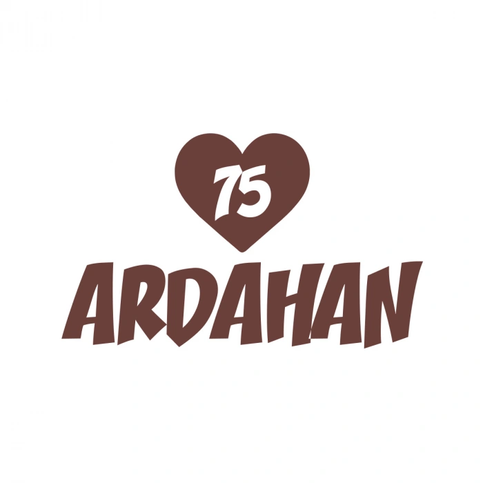 Kalpli 75 Ardahan Araba Sticker 17x17 Cm Kahverengi
