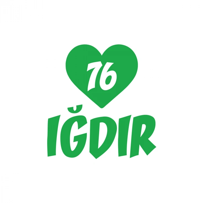 Kalpli 76 Iğdır Araba Sticker 17x17 Cm Yeşil