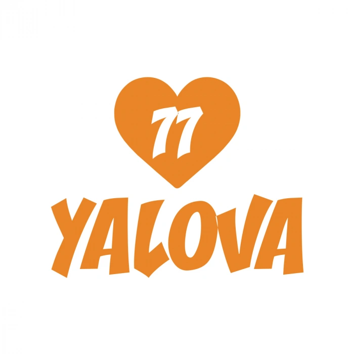 Kalpli 77 Yalova Araba Sticker 17x17 Cm Turuncu