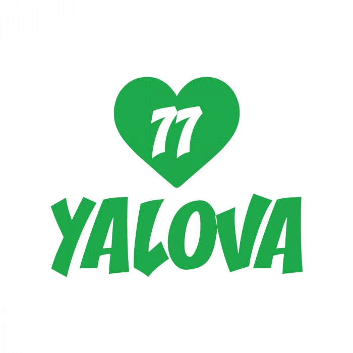 Kalpli 77 Yalova Araba Sticker 17x17 Cm Yeşil