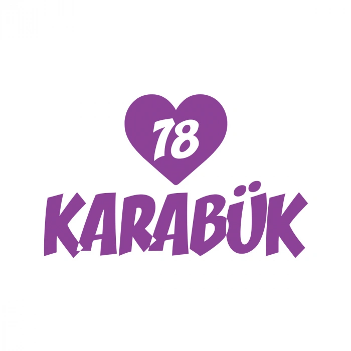 Kalpli 78 Karabük Araba Sticker 17x17 Cm Mor