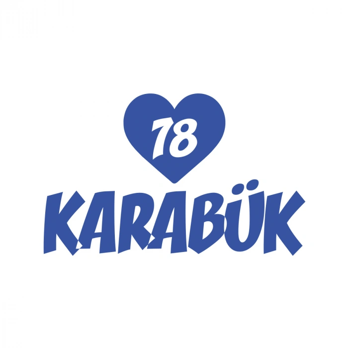 Kalpli 78 Karabük Araba Sticker 17x17 Cm Mavi