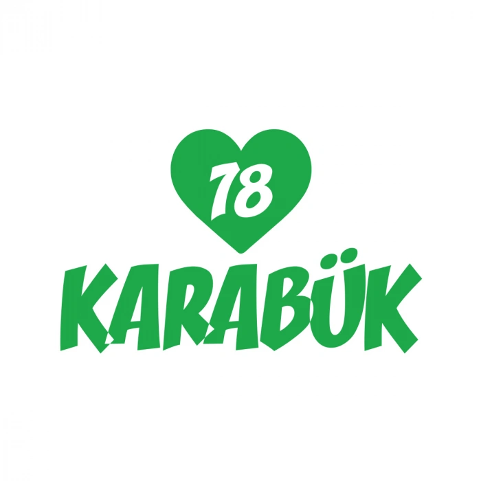 Kalpli 78 Karabük Araba Sticker 17x17 Cm Yeşil
