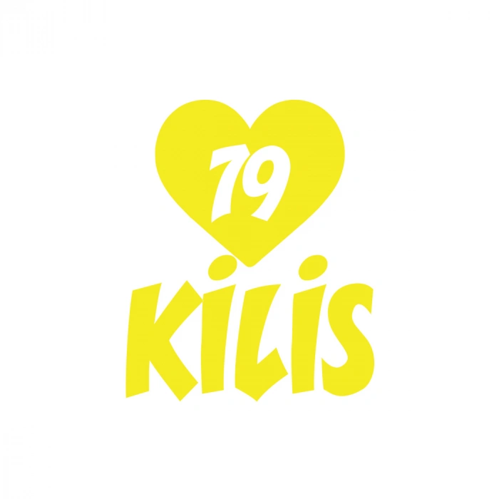 Kalpli 79 Kilis Araba Sticker 17x17 Cm Sarı