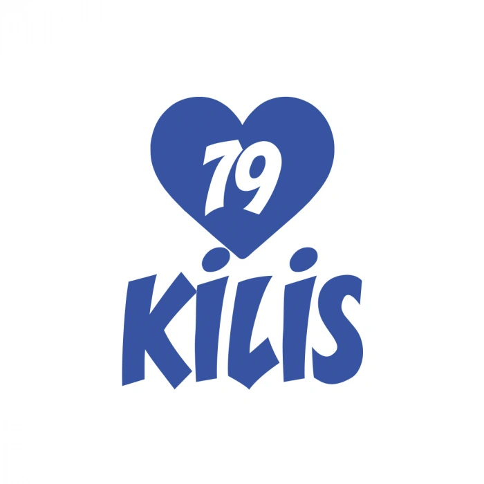 Kalpli 79 Kilis Araba Sticker 17x17 Cm Mavi