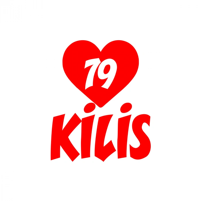 Kalpli 79 Kilis Araba Sticker 17x17 Cm Kırmızı