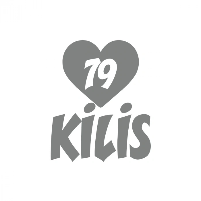 Kalpli 79 Kilis Araba Sticker 17x17 Cm Gri