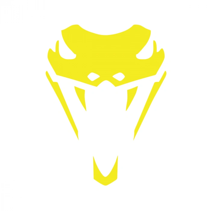 Yılan Kafası Araba Sticker 17x17 Cm Sarı