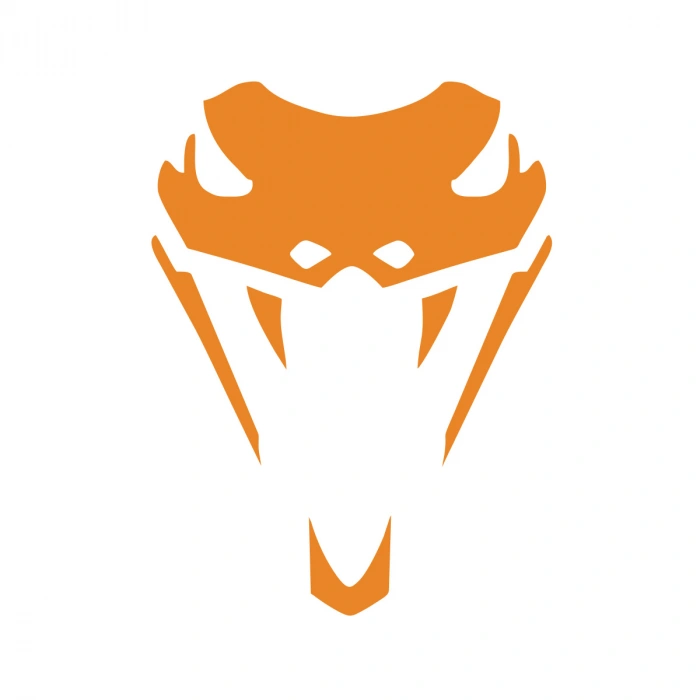 Yılan Kafası Araba Sticker 17x17 Cm Turuncu