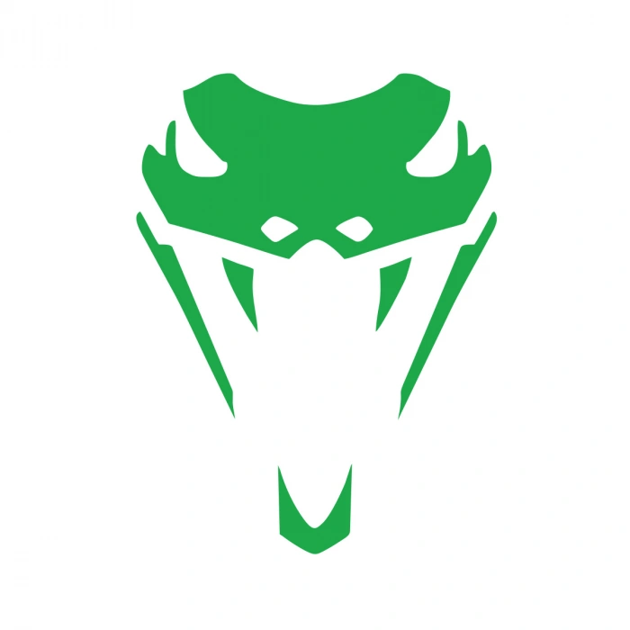 Yılan Kafası Araba Sticker 17x17 Cm Yeşil