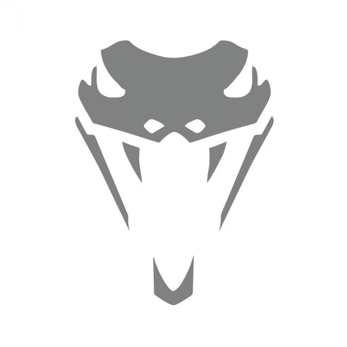 Yılan Kafası Araba Sticker 17x17 Cm Gri