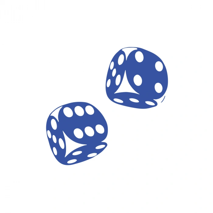 Zar Araba Sticker 17x17 Cm Mavi