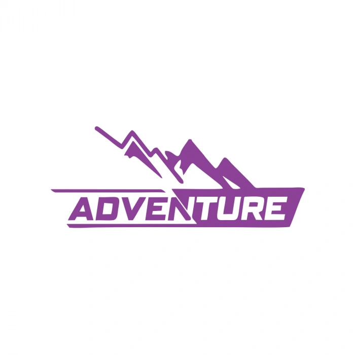Adventure 4x4 Araba Sticker 17x17 Cm Mor