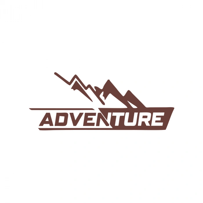 Adventure 4x4 Araba Sticker 17x17 Cm Kahverengi